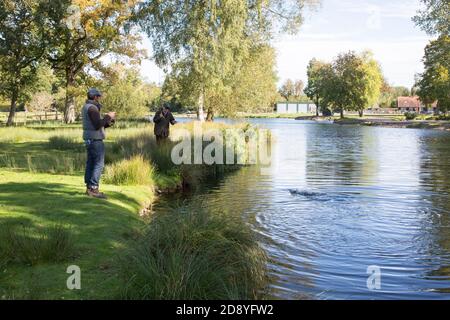 Testwood Forelle Fischerei, Hampshire, England, Vereinigtes Königreich. Stockfoto