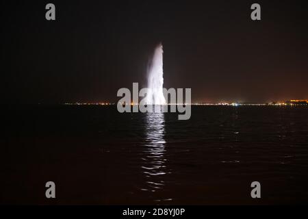 Der König Fahd Brunnen im Roten Meer, Jeddah, Saudi-Arabien Stockfoto