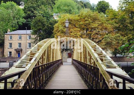 Jubilee Bridge, Matlock Bath, Derbyshire, Großbritannien Stockfoto