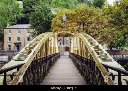 Jubilee Bridge, Matlock Bath, Derbyshire, Großbritannien Stockfoto