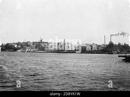 Historische und alte Bilder von Gustavsberg, Stockholm, Schweden. Weltweit bekannt für sein Porzellan. Stockfoto