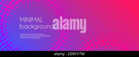 Farbverlauf Bunte lange Banner. Abstrakter, minimal gestrichelter Hintergrund für Social Media Cover mit Platz für Text Stock Vektor