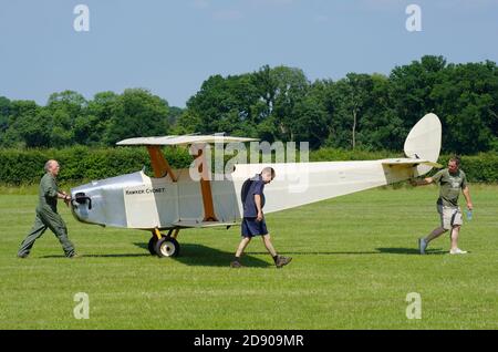 Hawker Cygnet G-CAMM, Shuttleworth Collection, Old Warden, Großbritannien. Stockfoto