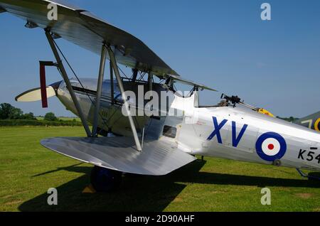 Hawker Hind K5414, G-ANEP, Shuttleworth Collection, Old Warden, Biggleswade, Bedfordshire, Stockfoto