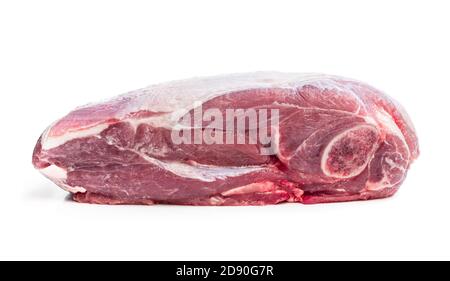 Lamm ganze Schulter Fleisch isoliert auf weiß Stockfoto