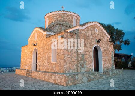PROTARAS, ZYPERN - 11. JUNI: Kirche von Profitis Elias auf Protaras, Zypern am 11. Juni 2018. Stockfoto