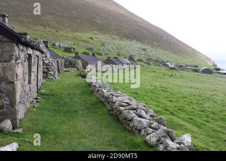 Hauptstraße, Das Dorf, Hirta, St. Kilda Stockfoto