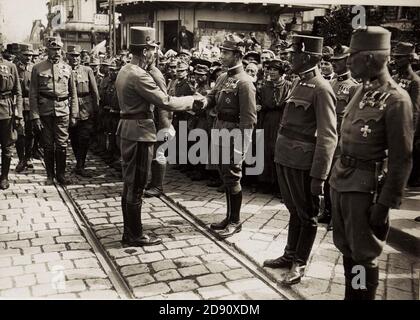 Kaiser Karl I. besucht Czernowitz am 6. August 1917 Stockfoto