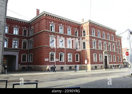 Görlitz Sachsen Deutschland Amtsgericht Landgericht JVA Gefängnis Justizvollzugsanstalt am Postplatz Stockfoto