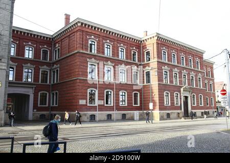 Görlitz Sachsen Deutschland Amtsgericht Landgericht JVA Gefängnis Justizvollzugsanstalt am Postplatz Stockfoto