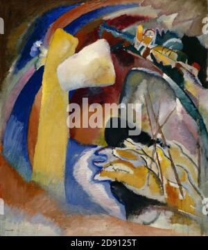 Kandinsky - Arbeitszimmer für Malerei mit weißer Form, 1913.