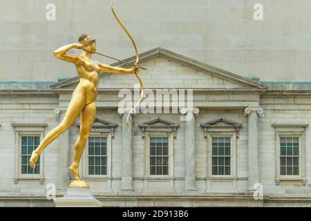 Diana, Augustus Saint-Gaudens, 1892-1893, Amerikanische Flügel, Charles Engelhard Gericht Metropolitan Museum der Kunst, Manhattan, New York City, USA, Nord Ame Stockfoto