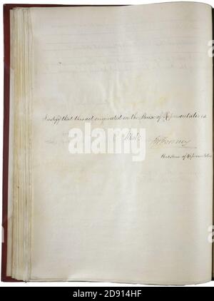 Kansas Nebraska Act von 1854, Seite 1 von 3 (5669350581). Stockfoto