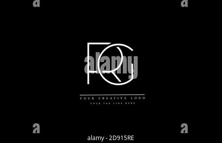 RG GR abstrakte Vektor-Logo-Monogramm-Vorlage Stockfoto