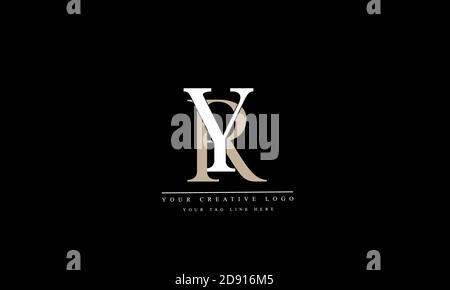 RY YR abstrakte Vektor-Logo-Monogramm-Vorlage Stockfoto