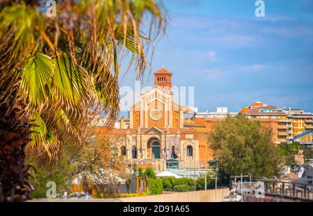 Nettuno Stadt Provinz Rom Santa Maria Goretti Kirche Hintergrund Latium Region - Italien Wahrzeichen Stockfoto