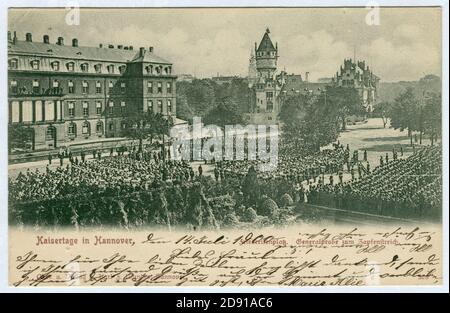 Karl F. Wunder PC 0558 Kaisertage in Hannover. Friederikenplatz. Generalprobe zum Zapfenstreich. II Stockfoto