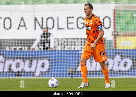 Leonardo Bonucci (Juventus FC) während Spezia Calcio gegen Juventus FC, Italienisches Fußballspiel Serie A, cesena, Italien, 01. November 2020 Credit: LM/Francesco SCAC Stockfoto