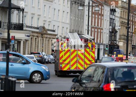 Warwickshire Fire and Rescue Service Engine in Leamington Spa Stockfoto