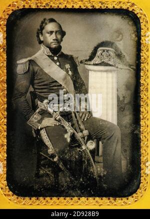 Kamehameha IV, Daguerreotypie von B. Jay Antrim (farbig). Stockfoto