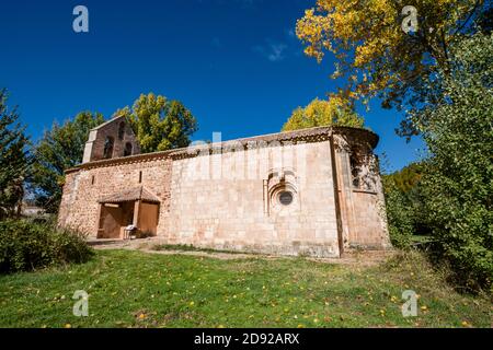 Ermita de Santa Coloma, Albendiego, Provinz Guadalajara, Spanien Stockfoto