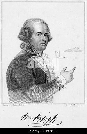 WILLIAM BLIGH (1754-1817) Offizier der Royal Navy und 4. Gouverneur von New South Wales, berühmt für die Meuterei auf seinem Schiff HMS Bounty im Jahr 1789 Stockfoto