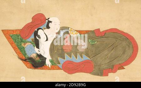 Kanbun Master - 'Lovers Surprised', Ende 1660er, Honolulu Academy of Arts Stockfoto