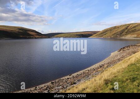 Claerwen Reservoir, Elan Valley, Rhayader, Radnorshire, Powys, Wales, Großbritannien, Großbritannien, Großbritannien, Großbritannien, Europa Stockfoto