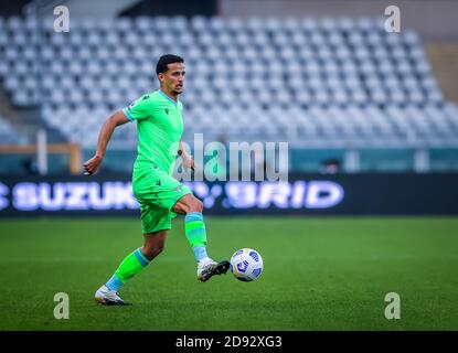 Turin, Italien. November 2020. Luiz Felipe von SS Lazio während der Serie A 2020/21 Spiel zwischen Turin FC gegen SS Lazio im Olimpico Grande Torino Stadium, Turin, Italien am 01. November 2020 - Foto Fabrizio Carabelli/LM Kredit: Fabrizio Carabelli/LPS/ZUMA Wire/Alamy Live News Stockfoto