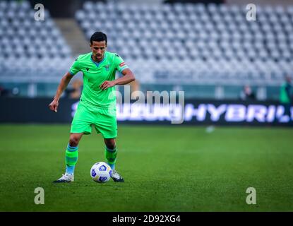 Turin, Italien. November 2020. Luiz Felipe von SS Lazio während der Serie A 2020/21 Spiel zwischen Turin FC gegen SS Lazio im Olimpico Grande Torino Stadium, Turin, Italien am 01. November 2020 - Foto Fabrizio Carabelli/LM Kredit: Fabrizio Carabelli/LPS/ZUMA Wire/Alamy Live News Stockfoto