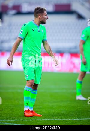 Turin, Italien. November 2020. Ciro unbeweglich der SS Lazio während der Serie A 2020/21 Spiel zwischen Turin FC gegen SS Lazio im Olimpico Grande Torino Stadium, Turin, Italien am 01. November 2020 - Foto Fabrizio Carabelli/LM Kredit: Fabrizio Carabelli/LPS/ZUMA Wire/Alamy Live News Stockfoto