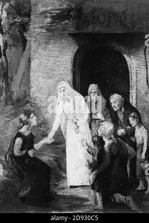 Karel Javurek 30. 1815-24. 3. 1909 - Rozdavani almuzny. Stockfoto