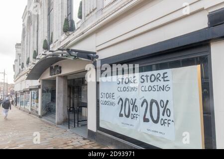 BEATTIES SCHLIESSUNG WOLVERHAMPTON OKTOBER 2020 Stockfoto