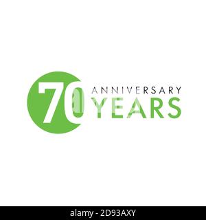 Zahlen zum 70. Jahrestag. 70 Jahre altes Logo. Einfache Gratzen. Isolierte abstrakte Grafik Web-Design-Vorlage. Creative Digits bis zu 70 Prozent Rabatt Stock Vektor