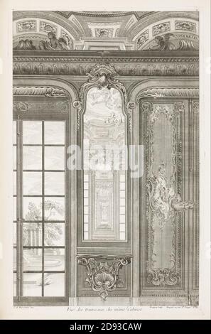 Juste-Aurèle Meissonnier - Vue des trumeaux du même Cabinet; Vue des trumeaux du même Cabinet, 3. Platte Stockfoto