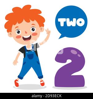 Konzept Der Bunten Cartoon-Zahlen Stock Vektor