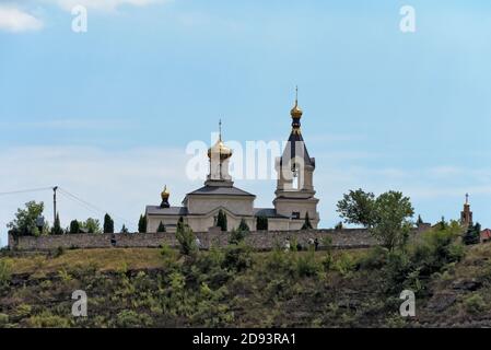 Orthodoxes Kloster in Orheiul Vechi (Alt-Orhei), Trebujeni, Bezirk Orhei, Moldawien Stockfoto