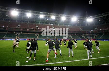 Moskau, Russland. November 2020. Atletico de Madrid Trainingseinheit in Moskau vor dem Champions League Fußballspiel Lokomotive gegen Atletico de Madrid. 02. November 2020. POOL/Atletico de Madrid/Cordon Press nur für redaktionelle Verwendung Kredit: CORDON PRESS/Alamy Live News Stockfoto