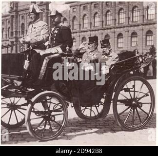 Kaiser Franz Joseph I. und König Eduard VII. Stockfoto