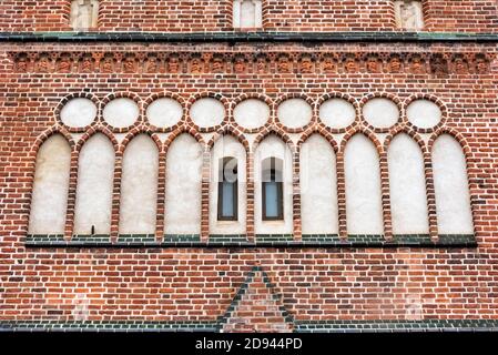 Architektonische Details der St. John's Kirche in der Altstadt, Tartu, Estland Stockfoto