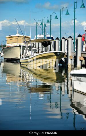 Charter Fischerboote in Islamorada Stockfoto