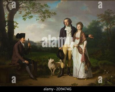 Jens Juel - Niels Ryberg mit seinem Sohn Johan Christian und seine Schwiegertochter Engelke, geb. Falbe Stockfoto