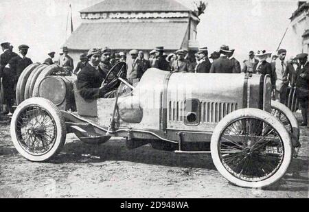 Jules Goux à Indianapolis 500 en 1913. Stockfoto