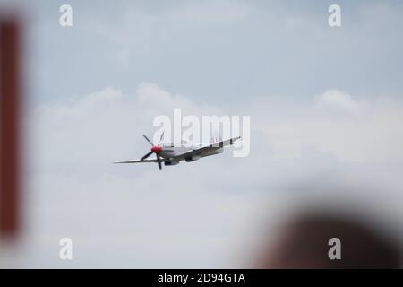 Supermarine Spitfire FR Mk.XVIII (Mk.18) bei der Duxford Air Show 2019 Stockfoto