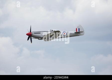 Supermarine Spitfire FR Mk.XVIII (Mk.18) bei der Duxford Air Show 2019 Stockfoto