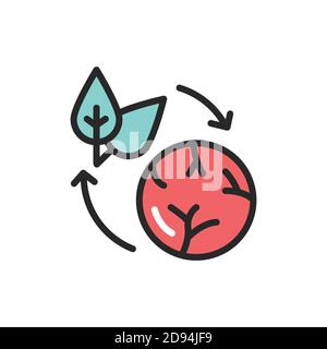 Symbol für die Fleischfarbe auf pflanzlicher Basis. Piktogramm für Webseite, mobile App, Promo. Stock Vektor
