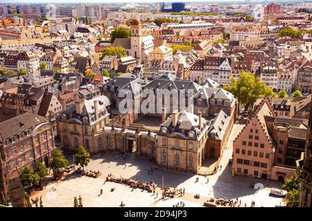 Straßburg Frankreich von oben gesehen Stockfoto