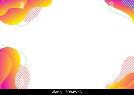 Abstrakter Verlauf fluide geometrische Hintergrund, flüssige Farbe Kanten Formen Stock Vektor