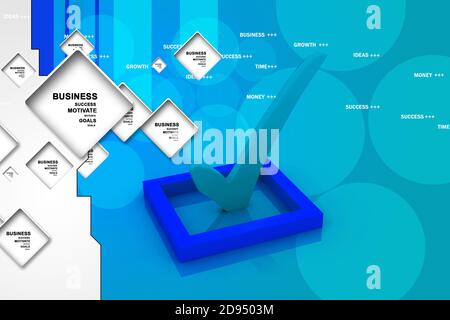 kontrollkästchen 3d Multi Use mit Häkchen Stockfoto