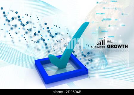 kontrollkästchen 3d Multi Use mit Häkchen Stockfoto
